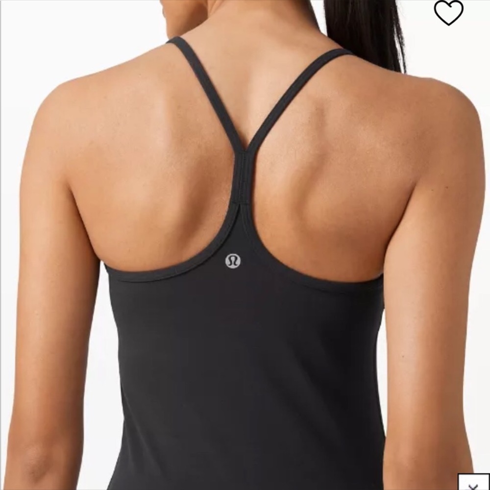 [Lululemon] Black Y power Athletic Yoga Running Tank